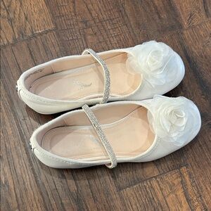Nina Ivory Dress Shoes with Rose Detail